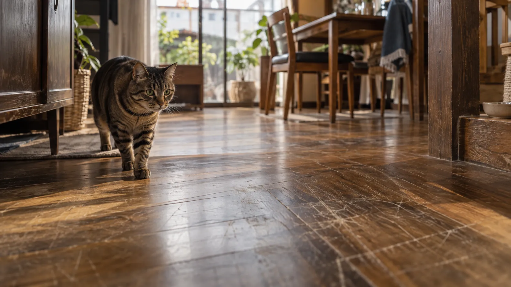 猫 フロアコーティング
