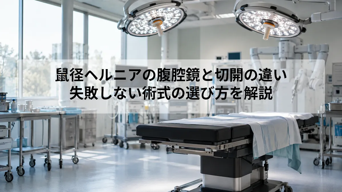 鼠径ヘルニア 腹腔鏡 切開 違い