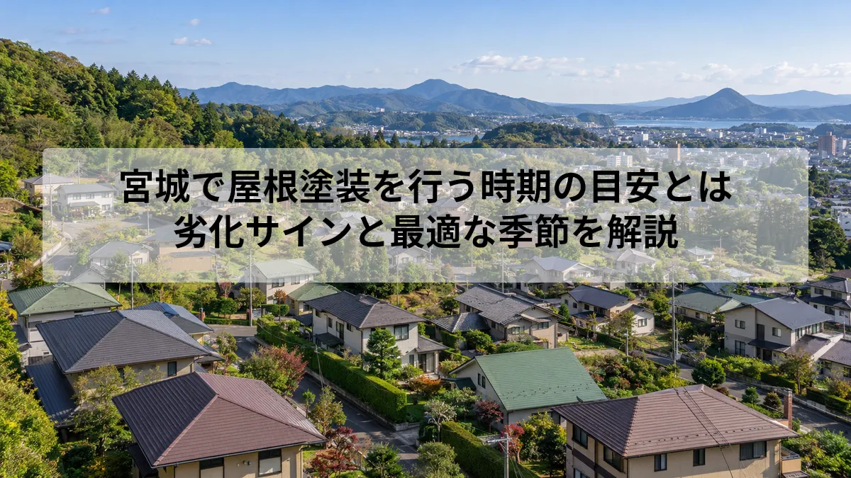 宮城で屋根塗装を行う時期の目安とは｜劣化サインと最適な季節を解説