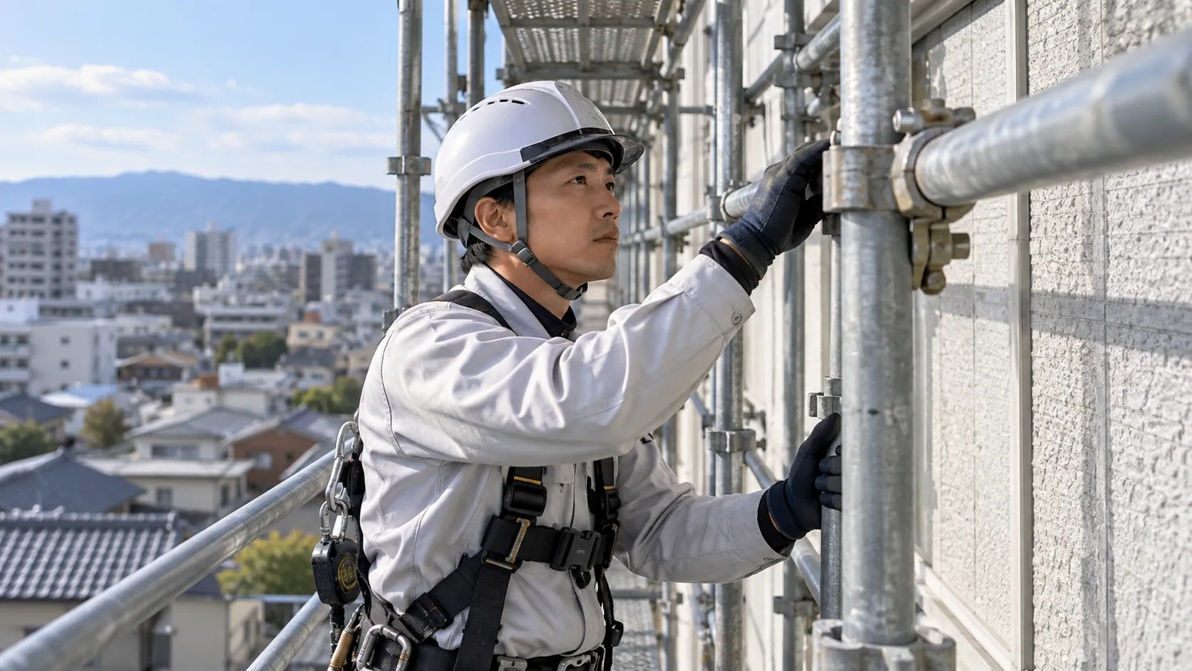 鳥取 外壁塗装 足場 仮設