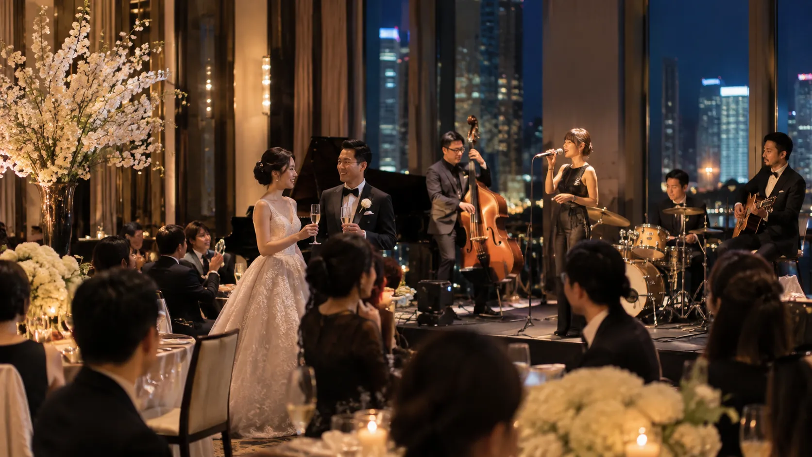 銀座 結婚式 二次会 生バンド
