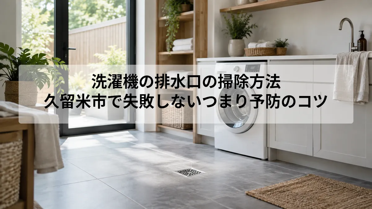 洗濯機 排水口 掃除 久留米市