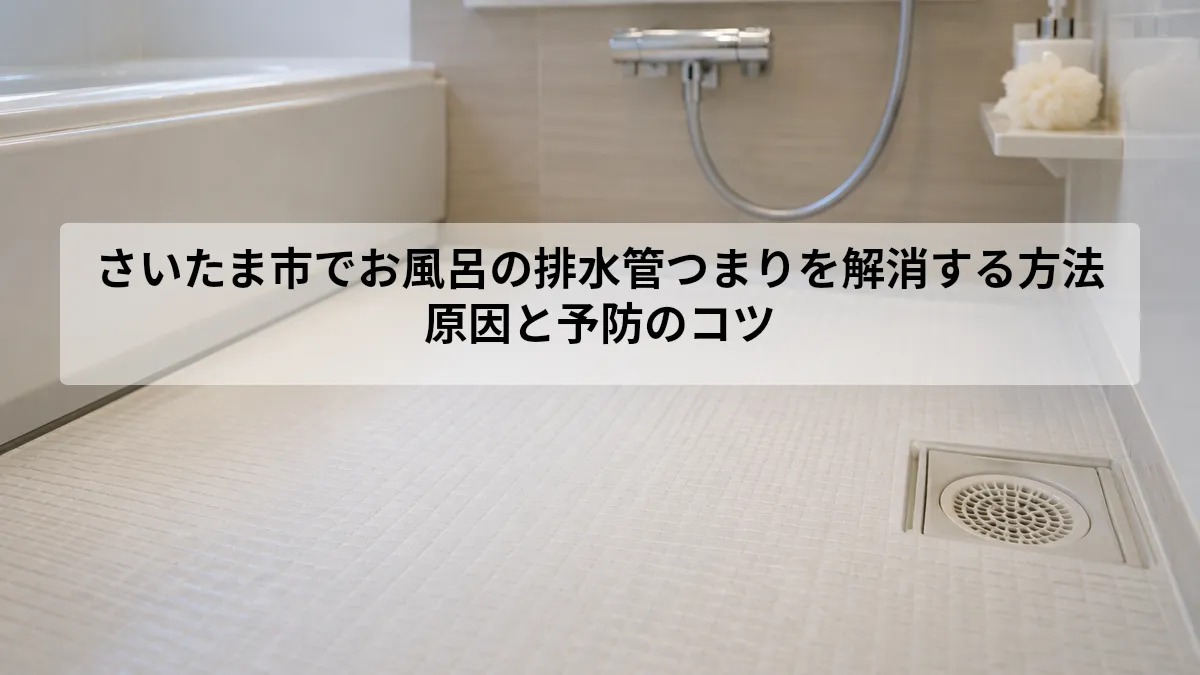 さいたま市 お風呂 排水管 つまり