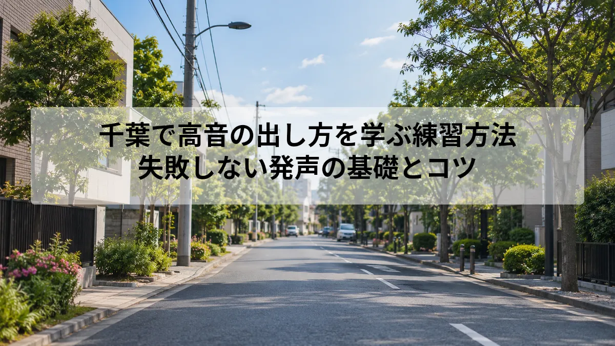 千葉 高音 出し方 練習