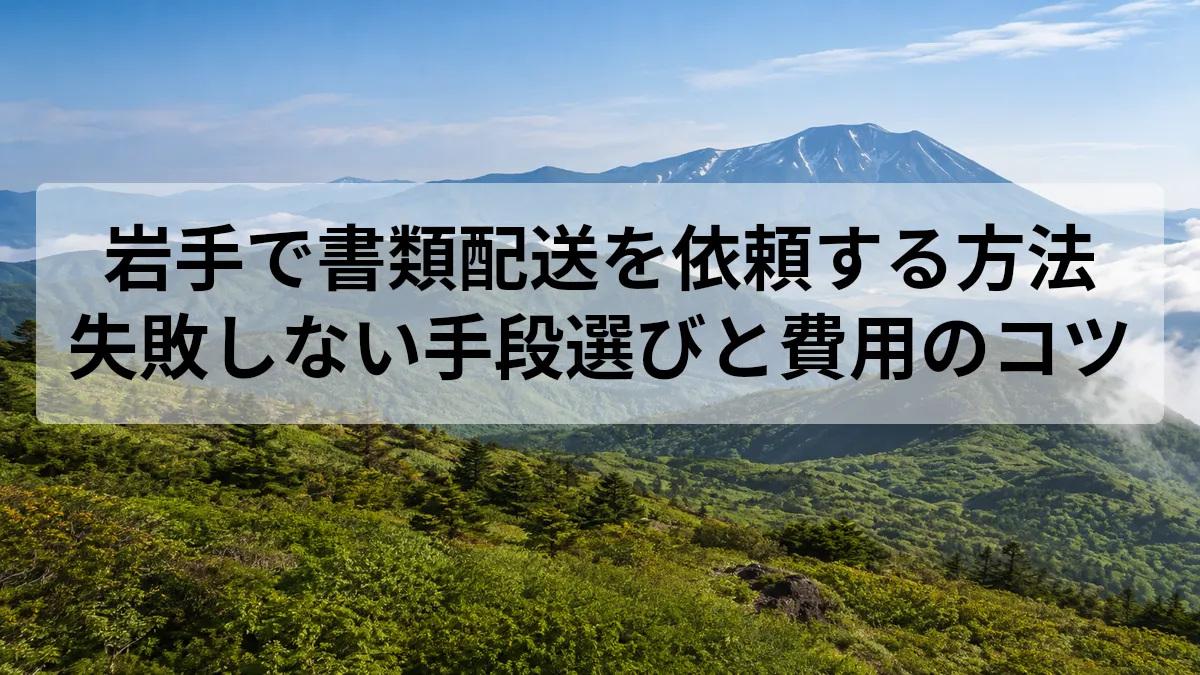 岩手  書類配送 依頼