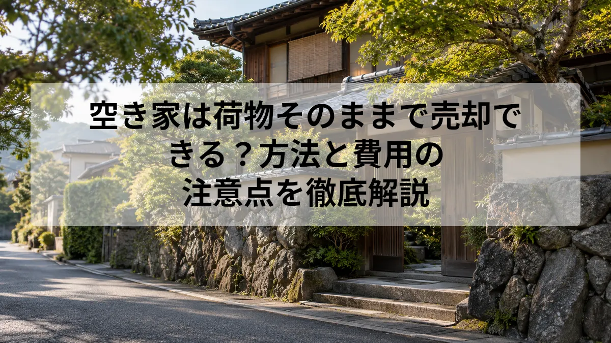 空き家 売却 荷物 そのまま